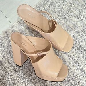 Gucci Nude Heeled Sandals